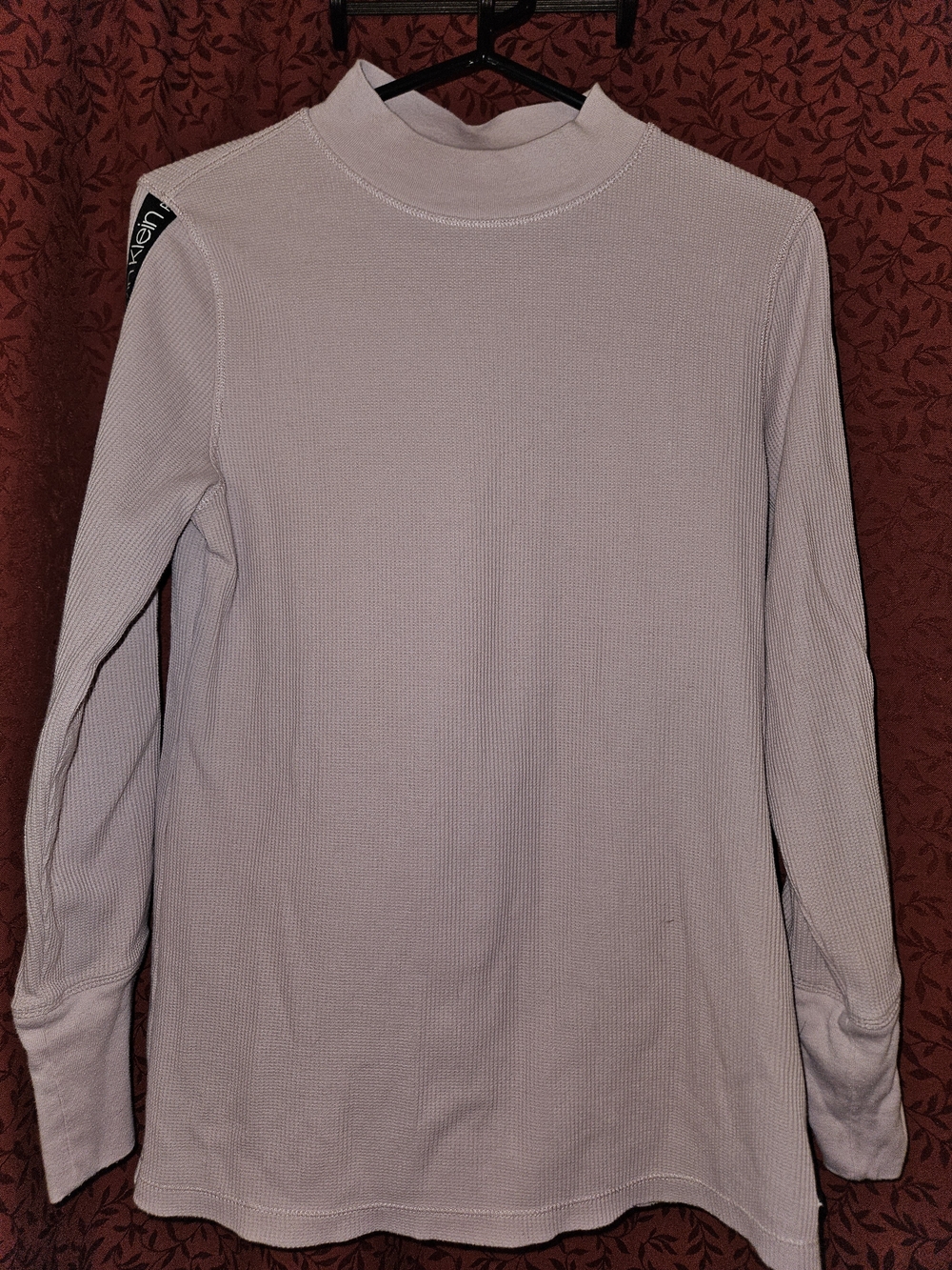 Calvin Klein Performance Long-Sleeve Mock Neck Shirt in Light Lavender